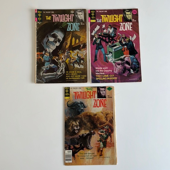 THE TWILIGHT ZONE #38 #54 #80 Rod Serling Gold Key Lot of 3 Horror Comics - Picture 1 of 16